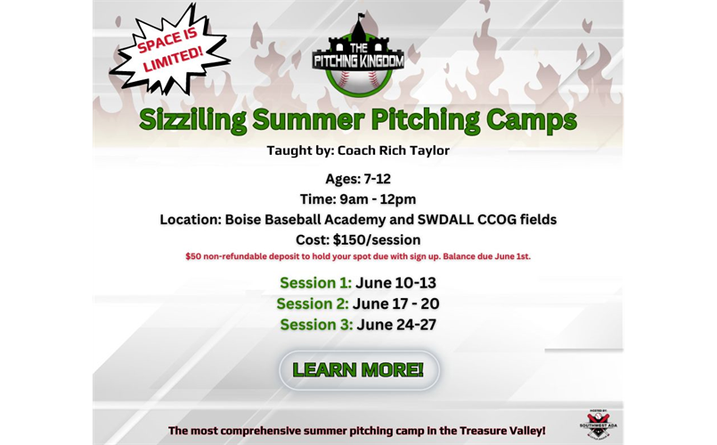 Sizzling Summer Pitching Camps!
