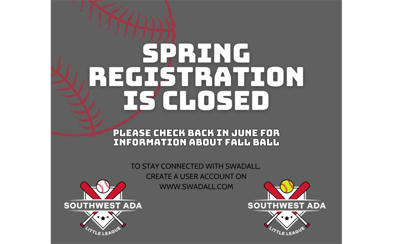 Spring Registration is Closed