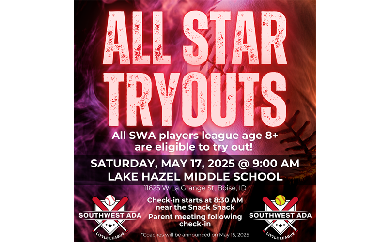 All-Star Tryouts - May 15th